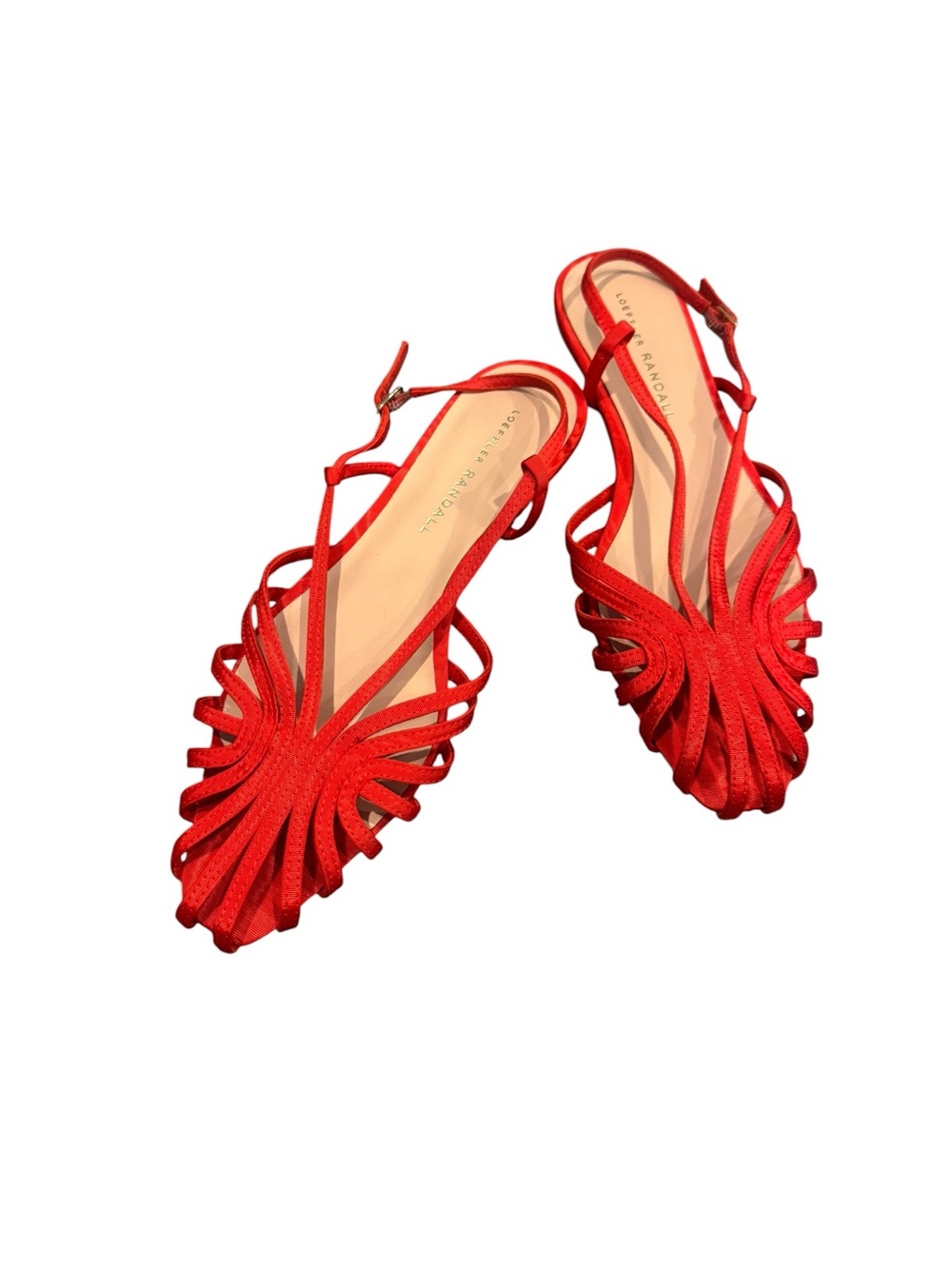 Loeffler Randall Devon Red Moiré Slingback Sandal 7.5 NWT - Picture 2 of 6